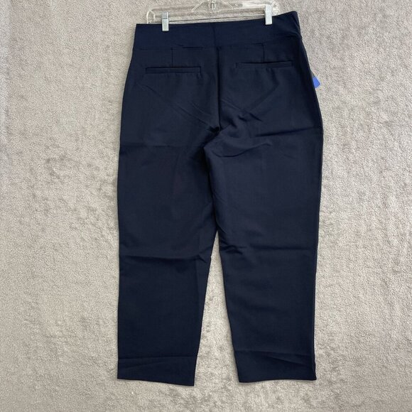 NEW Kirkland Signature Women's L  Ankle Pants Navy Blue Polyester - Picture 3 of 10